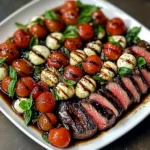 Balsamic Caprese Grilled Flank Steak