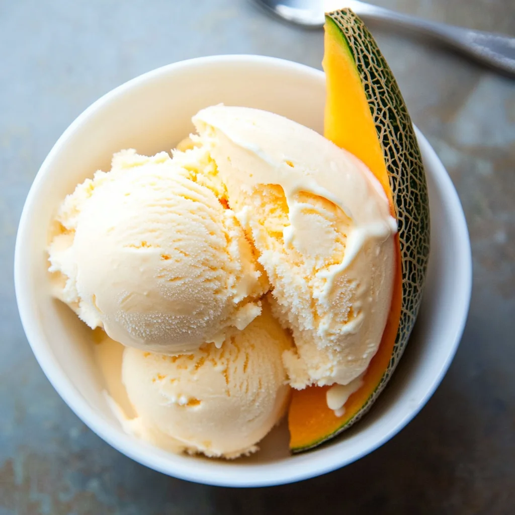 Cantaloupe Sea Salt Ice Cream