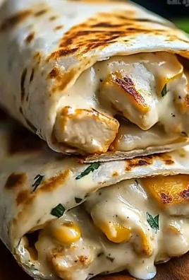 Cheesy Garlic Chicken Wraps