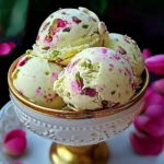 Rose Pistachio Cheesecake Ice Cream