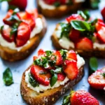 Strawberry Basil Mascarpone Bruschetta