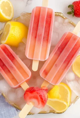 Strawberry Lemonade Popsicles