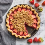 Streusel-Topped Fresh Strawberry Pie + RECIPE VIDEO