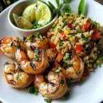 Thai Chili Lemongrass Grilled Shrimp with Lime Fried Rice