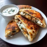Arayes: Crispy Pita with Chicken u0026amp; Feta