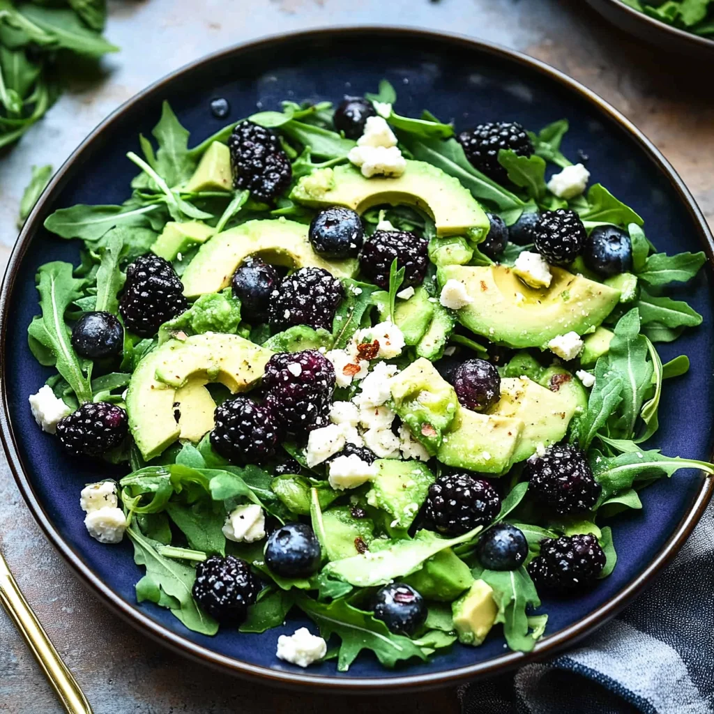 Blackberry, Avocado and Arugula Salad