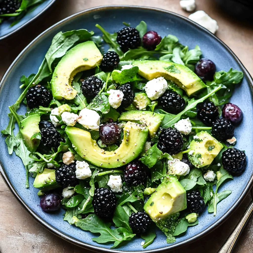 Blackberry, Avocado and Arugula Salad