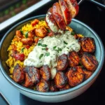 Cajun Chicken & Sausage Bowls with Creamy Cilantro Sauce