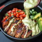 Chipotle Lime Chicken Bowl with Avocado Crema