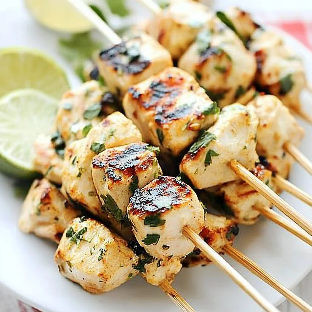 Cilantro Lime Chicken Kebab