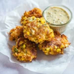 Corn Fritters with Spicy Crema