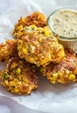 Corn Fritters with Spicy Crema