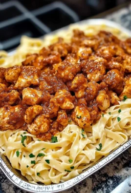 Creamy Cajun Chicken bites and Fettuccine Alfredo
