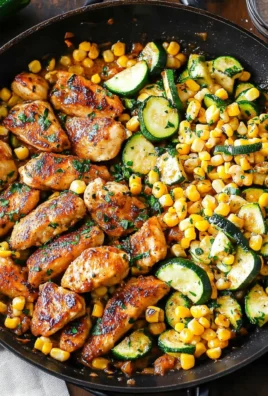 Garlic Butter Chicken with Zucchini and Corn - One-Pan, 30-Minute Meal