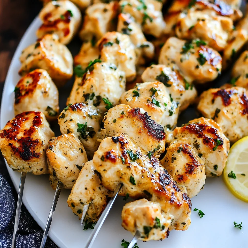Garlic Parmesan Chicken Kebabs