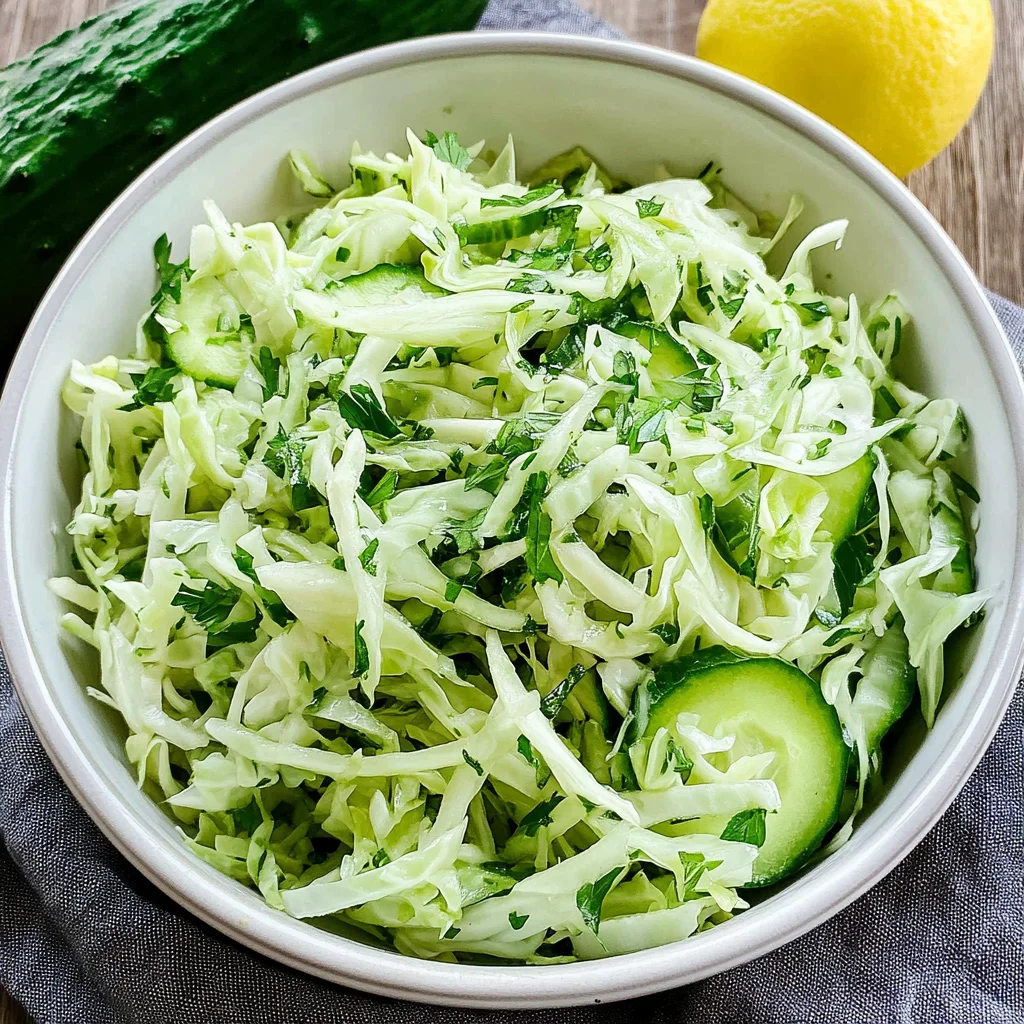 Green Cabbage Cucumber Salad