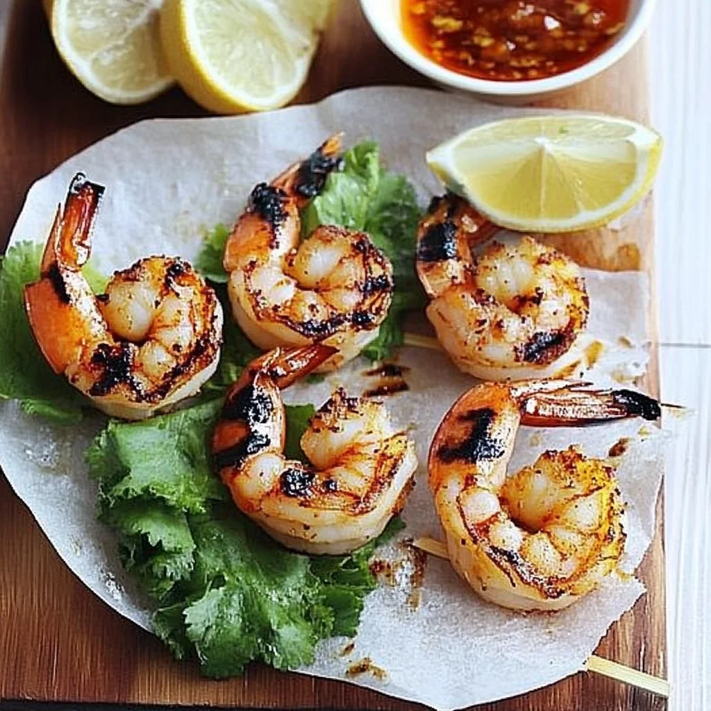 Lemongrass and Sriracha Grilled Shrimp