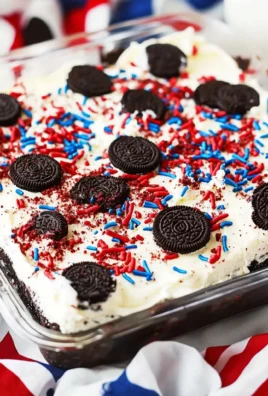 No Bake Fireworks Oreo Cheesecake Bars