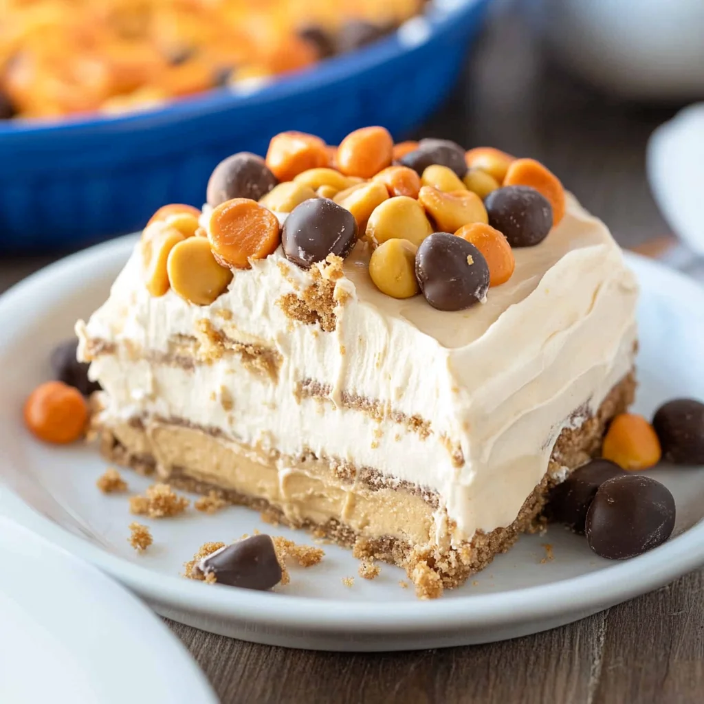 No Bake Peanut Butter Icebox Cake