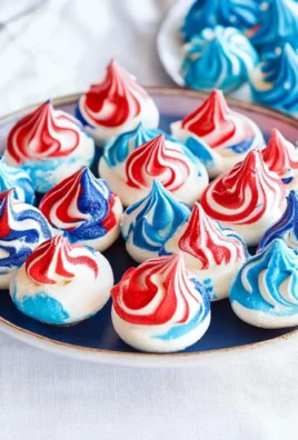 Red, White & Blue Meringues Recipe