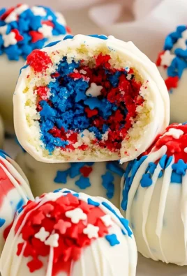Red, White, and Blue Cake Balls