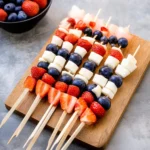 Red, White and Blue Fruit Kabobs