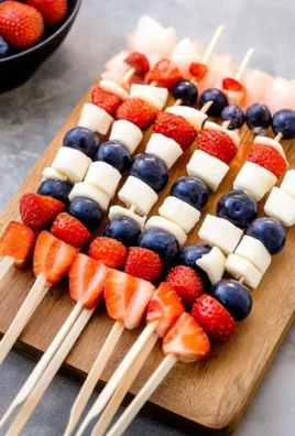 Red, White and Blue Fruit Kabobs