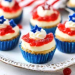Red, White and Blue Mini Cheesecakes