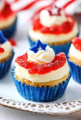 Red, White and Blue Mini Cheesecakes
