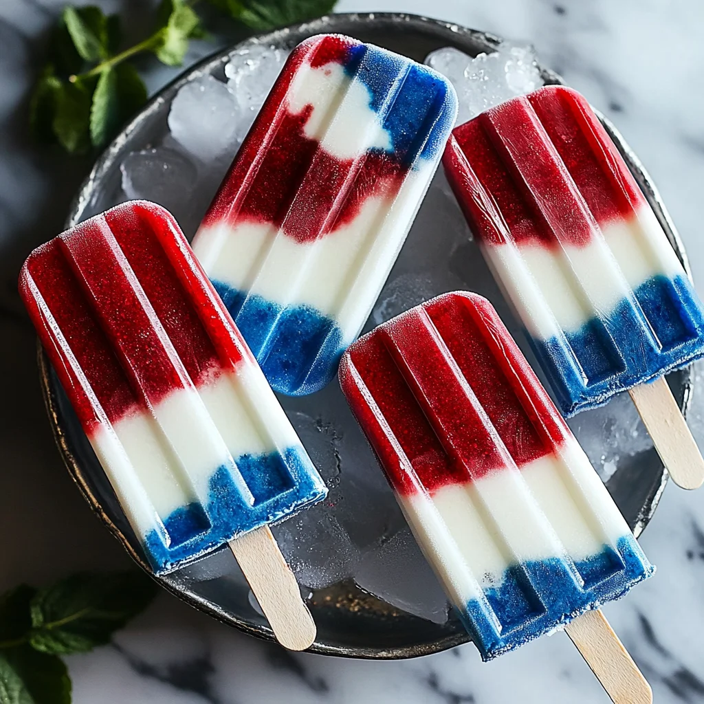 Red White and Blue Popsicles