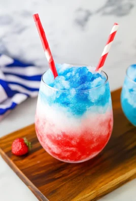 Red, White, and Blue Slushies (alcohol free)