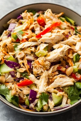 Thai Chicken Salad with Peanut Dressing