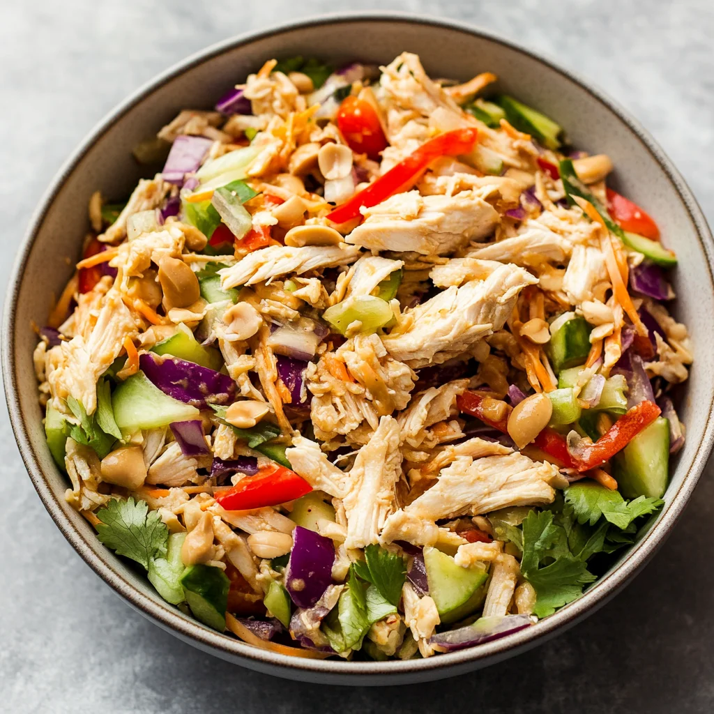 Thai Chicken Salad with Peanut Dressing