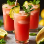 Watermelon Mint Lemonade : Cool & Refreshing