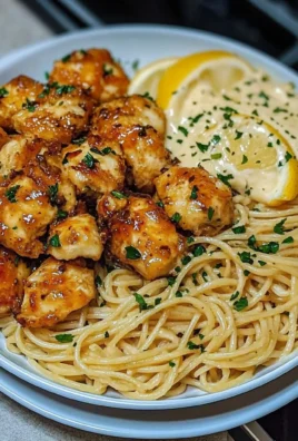 Zesty Lemon Butter Chicken served with creamy parmesan linguine
