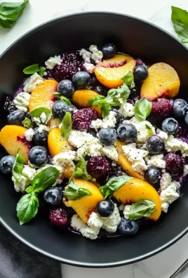 Blueberry Peach Feta Salad