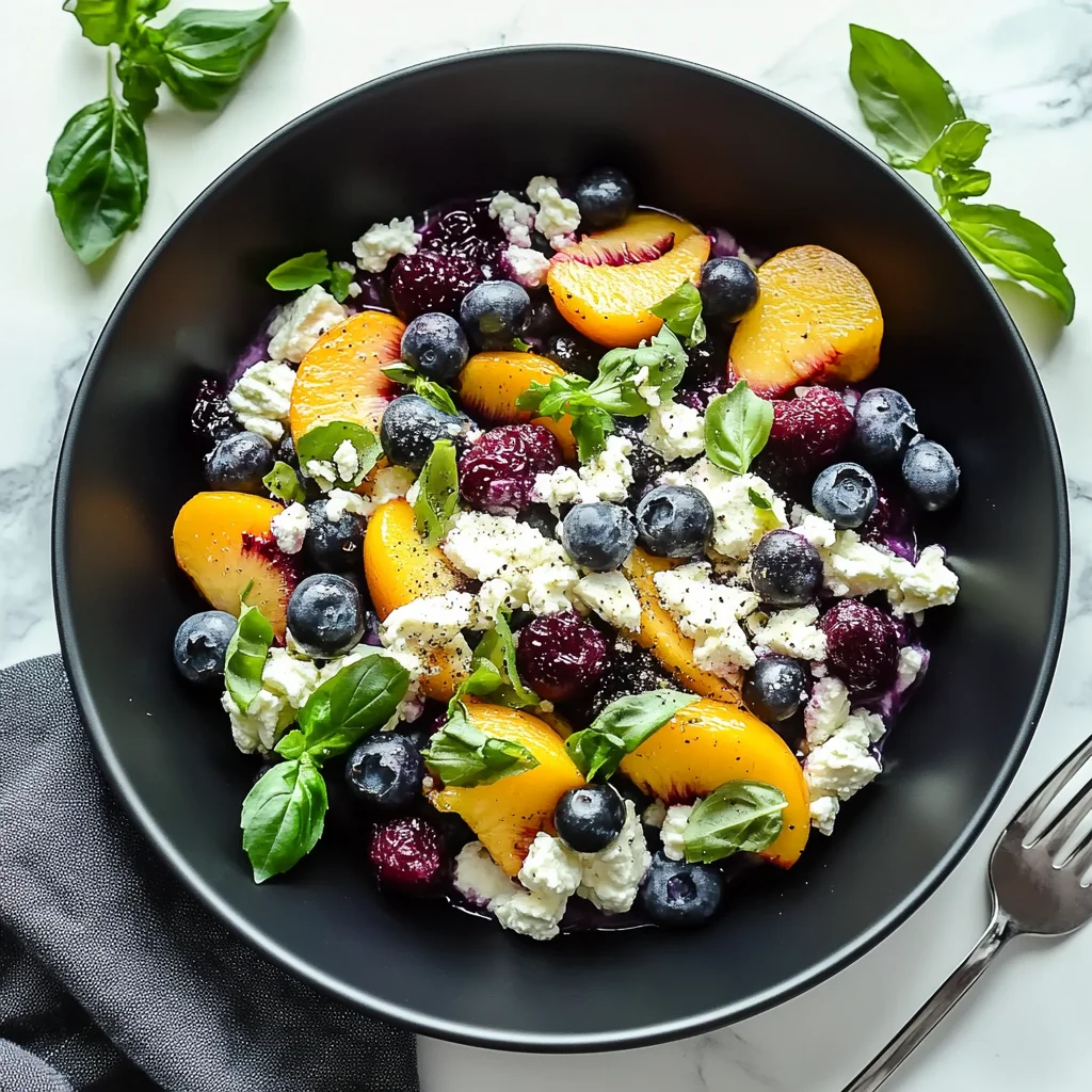 Blueberry Peach Feta Salad