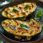 Cheesy Garlic Zucchini Steaks