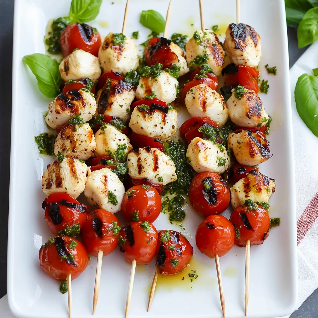 Chicken Caprese Skewers