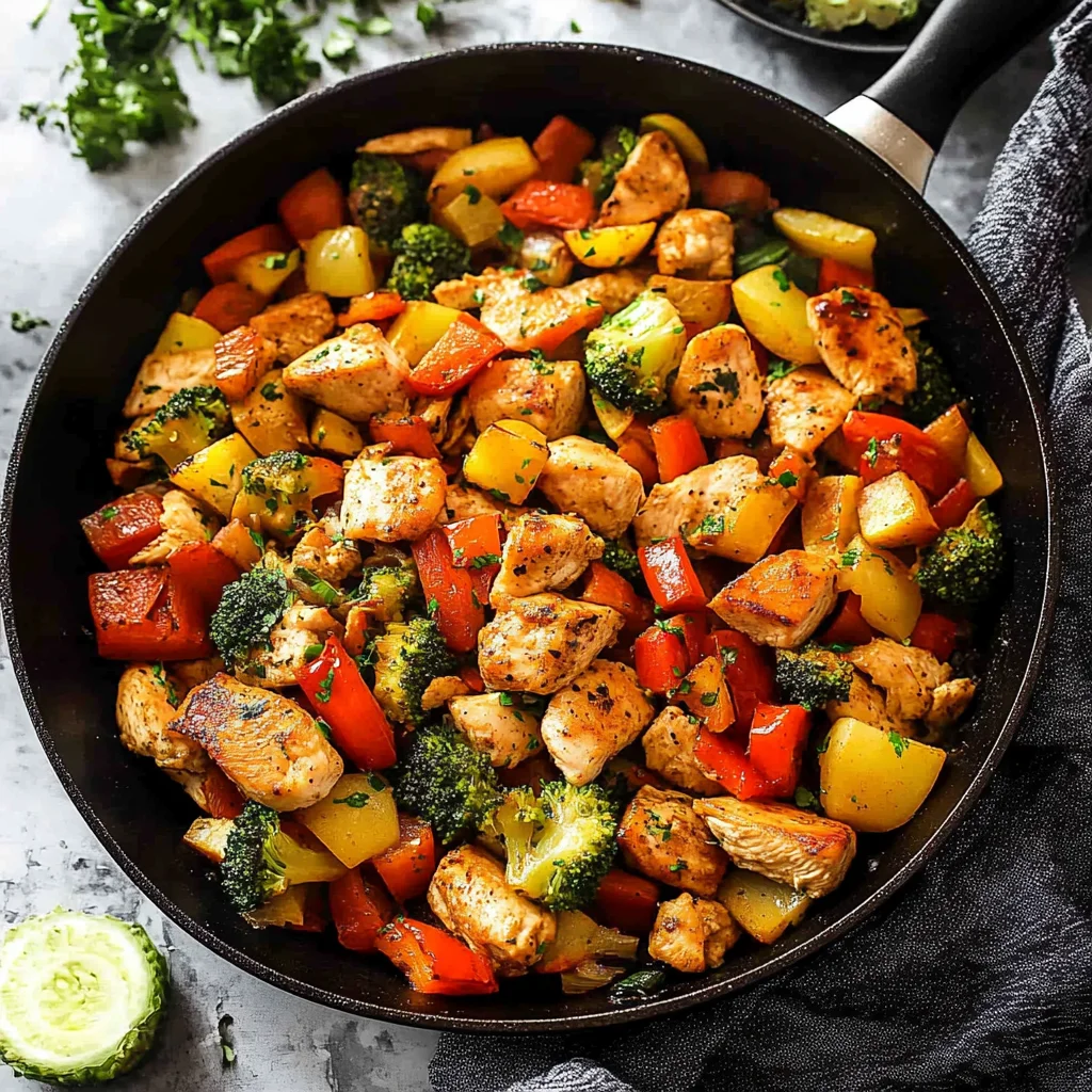 Chicken and Vegetables Skillet Recipe