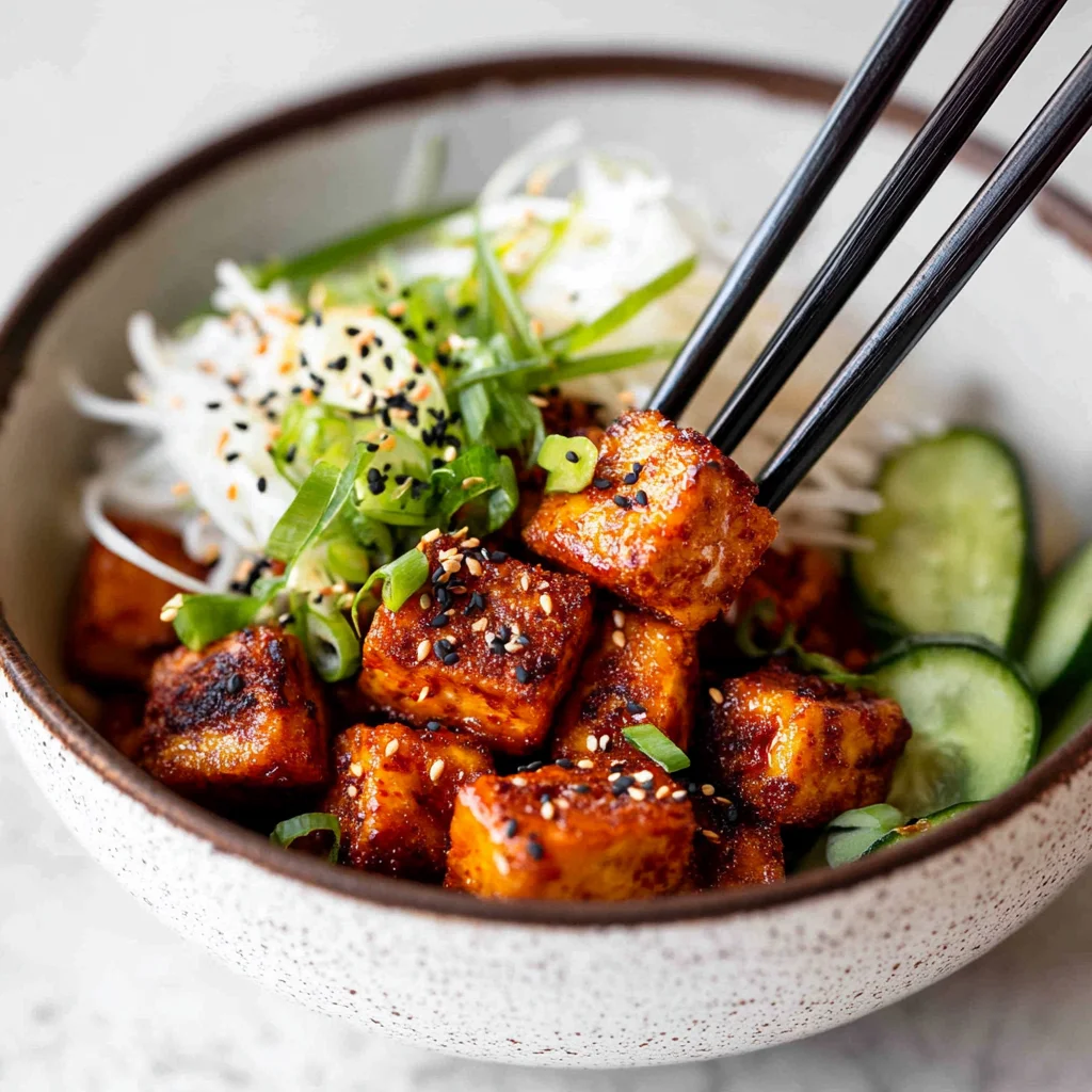 Crispy Gochujang Korean Tofu