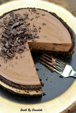 Easy No Bake "Death By Chocolate" Cheesecake