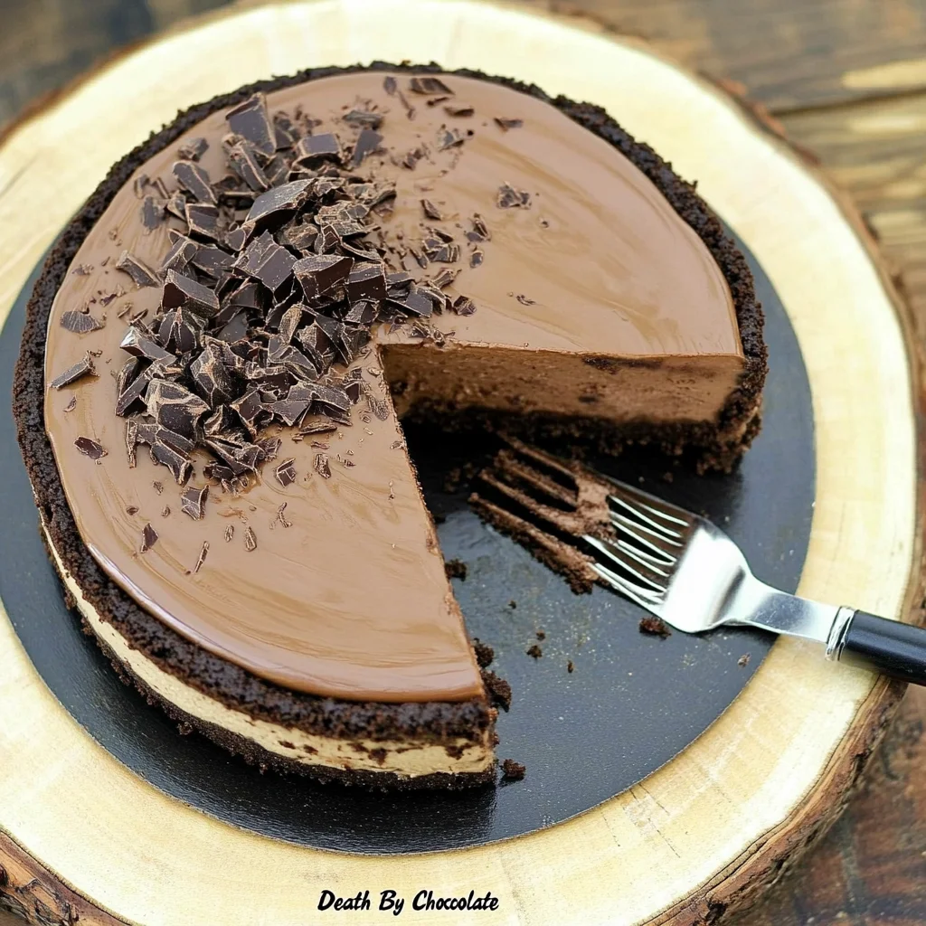 Easy No Bake "Death By Chocolate" Cheesecake