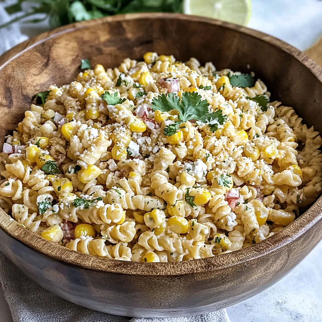 Elote Pasta Salad Recipe (Mexican Street Corn)