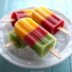 Frozen Mango, Kiwi, Raspberry Pops