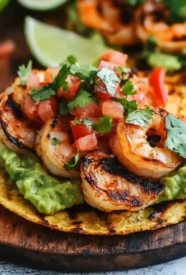 Grilled Shrimp Tostadas with Guacamole & Pico de Gallo