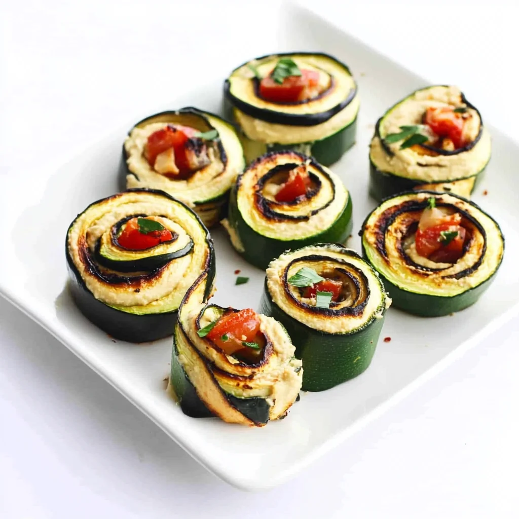 Grilled Zucchini Hummus Roll-Ups Recipe