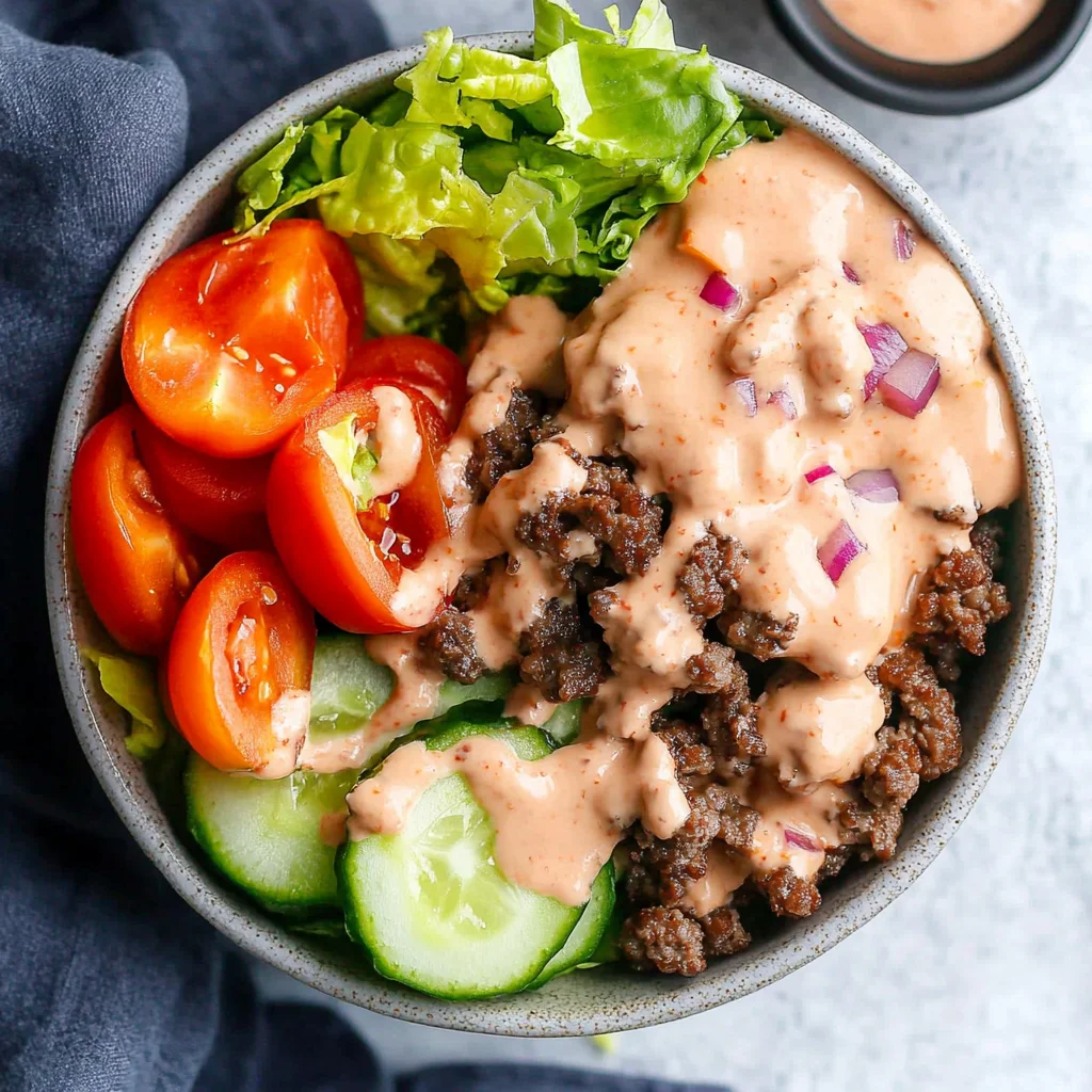 Healthy Burger in a Bowl