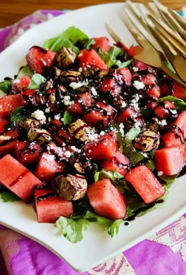 Incredible Watermelon Salad with Balsamic Glaze
