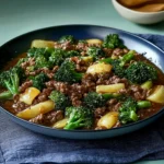 Keto Hamburger Broccoli Skillet